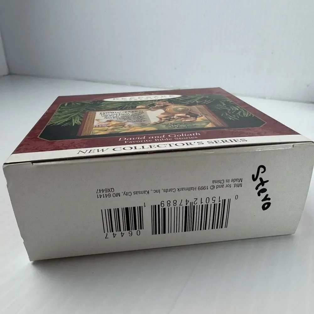 Hallmark David Goliath Bible Stories Ornament Christmas Holy Bible